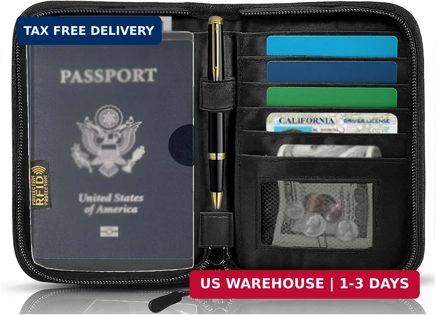 Passport Holder for Travel Essentials, RFID Blocking Protector Passport Wallets,