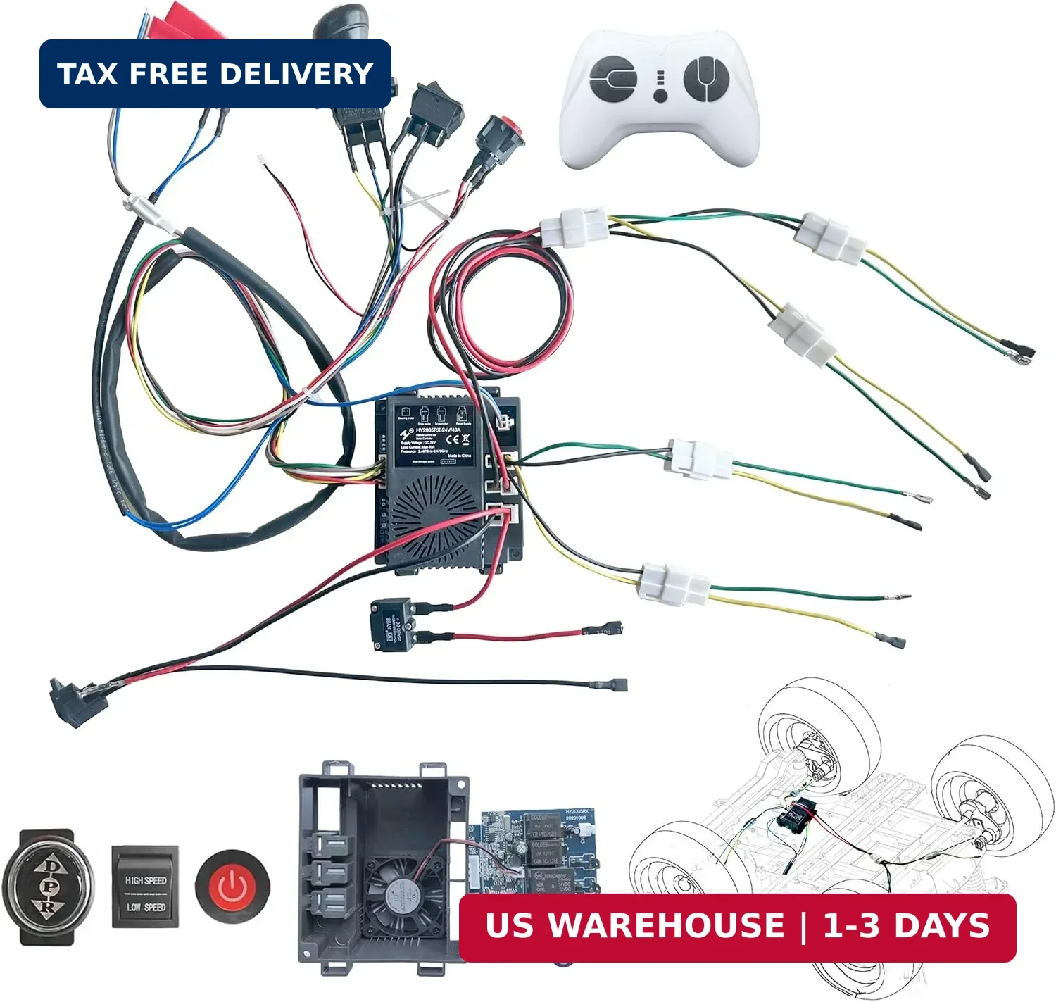 24 Volt DIY Wires Harness Conversion Kit
