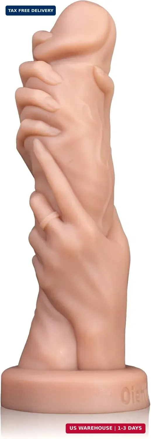 Grip fist Realistic Dildo for Vaginal or Anal Fisting Hand and Forearm with Stro
