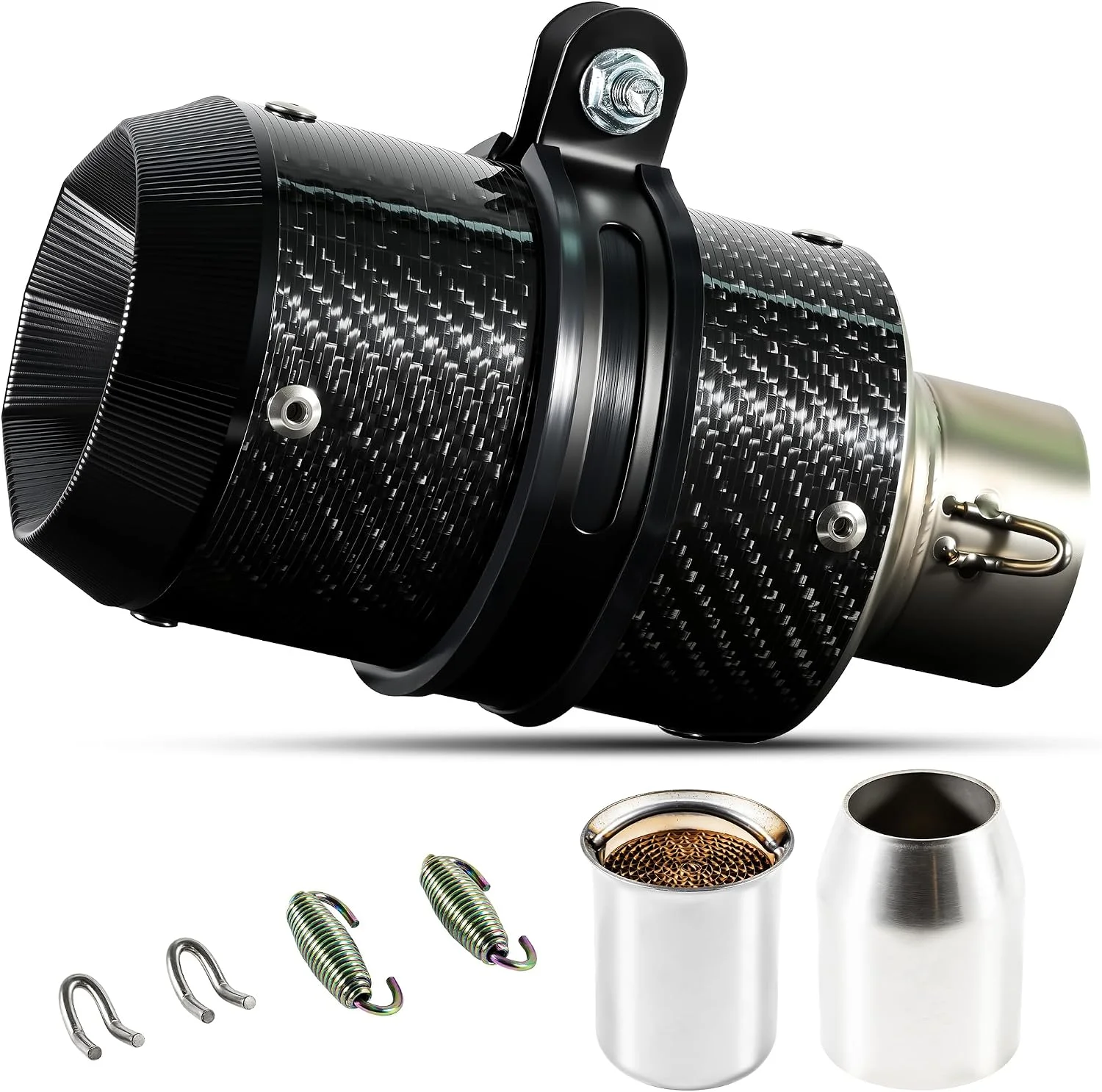 Motorcycle Exhaust, Slip-on Motorcycle Muffler, Carbon Fiber Slip on Exhaust Muf
