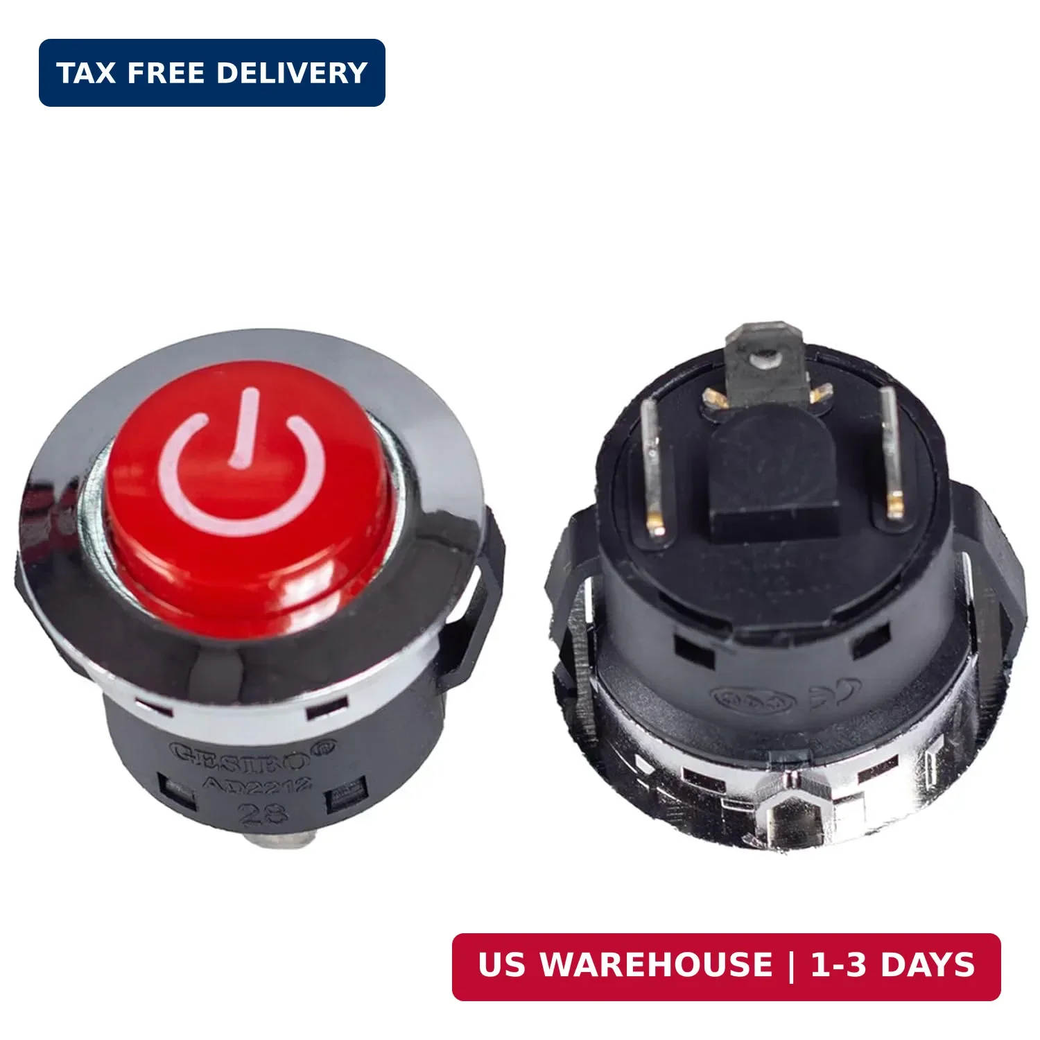 Red Round Power Button