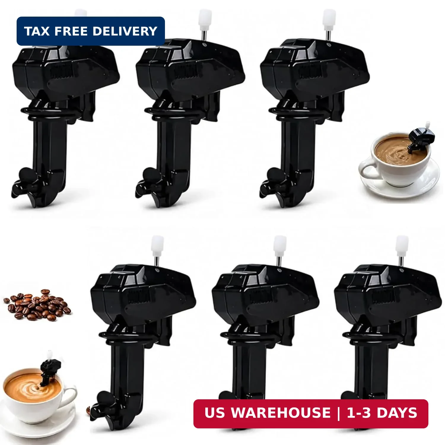 6 Pack Boat Motor Coffee Stirrer