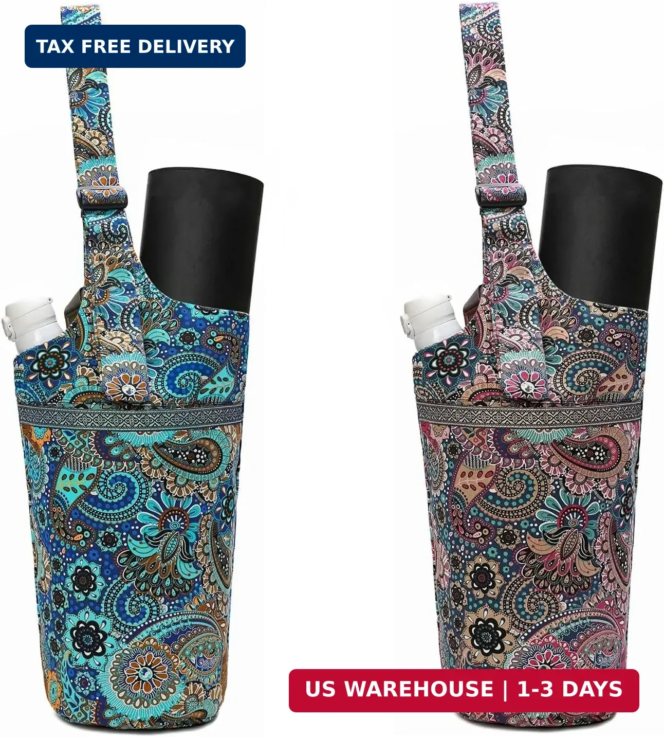 IwIeIaIrI Yoga Mat Bag for Women with Large Size Pocket and Zipper Pocket,Yoga B