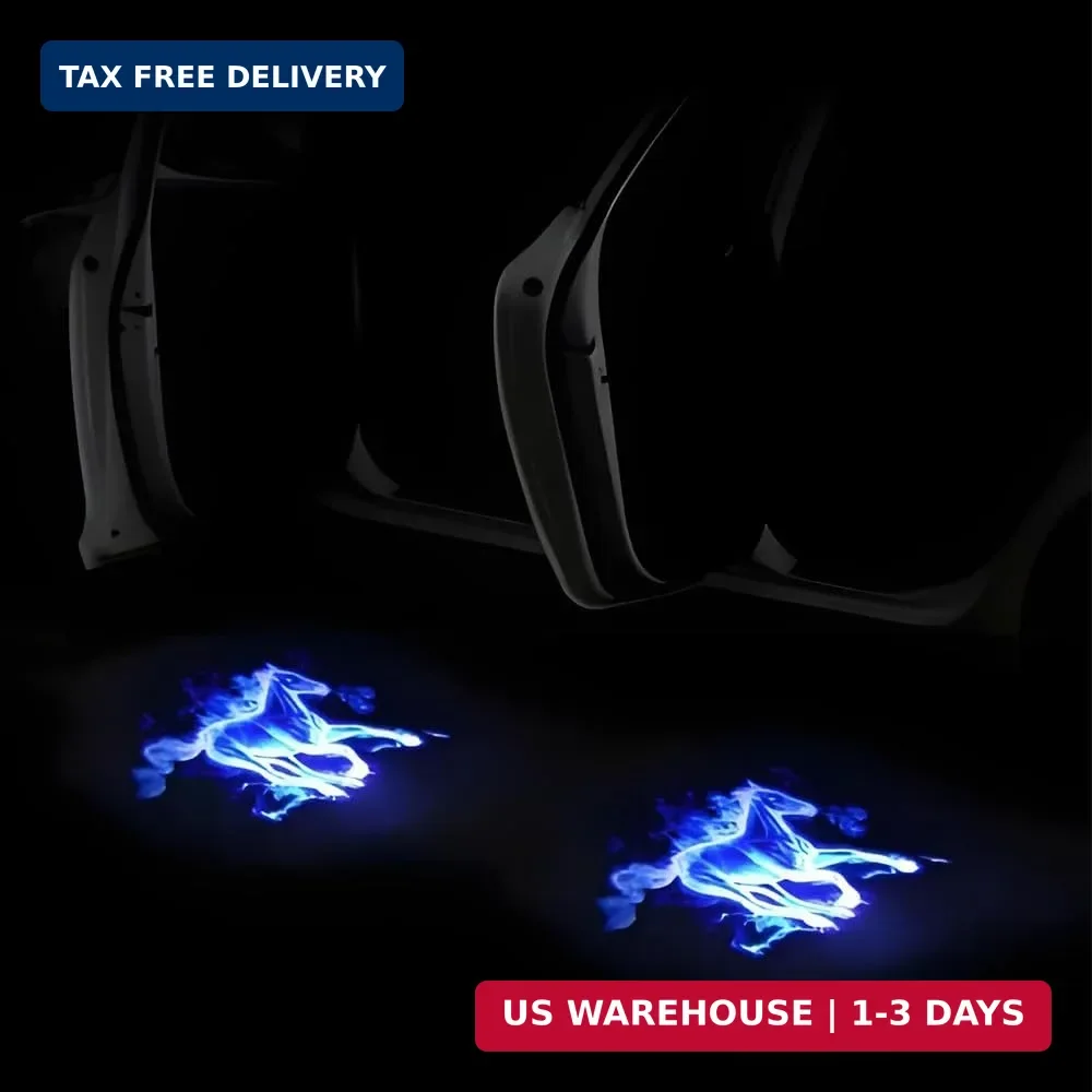 2PCS Car Door Light Projector, Universal LED Welcome Shadow Lights