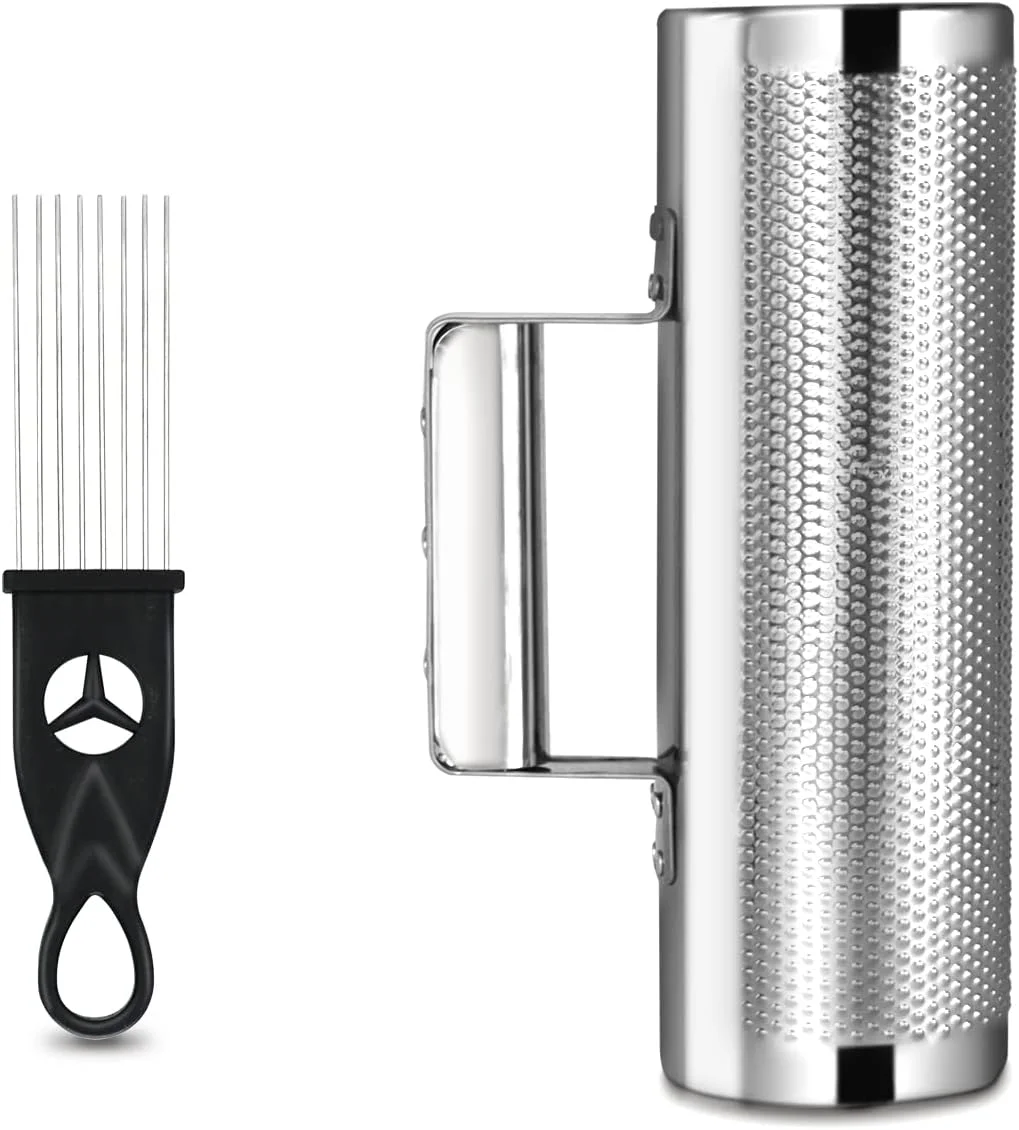 Guiro Instrument Stainless Steel Guiro 8" 3" Professional Metal Shaker with Scra