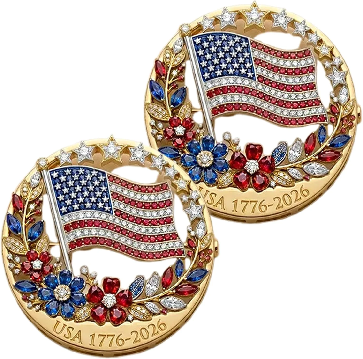 US 250th Anniversary Enamel Brooch Pin – USA 250th Anniversary Metal Lapel Pin,
