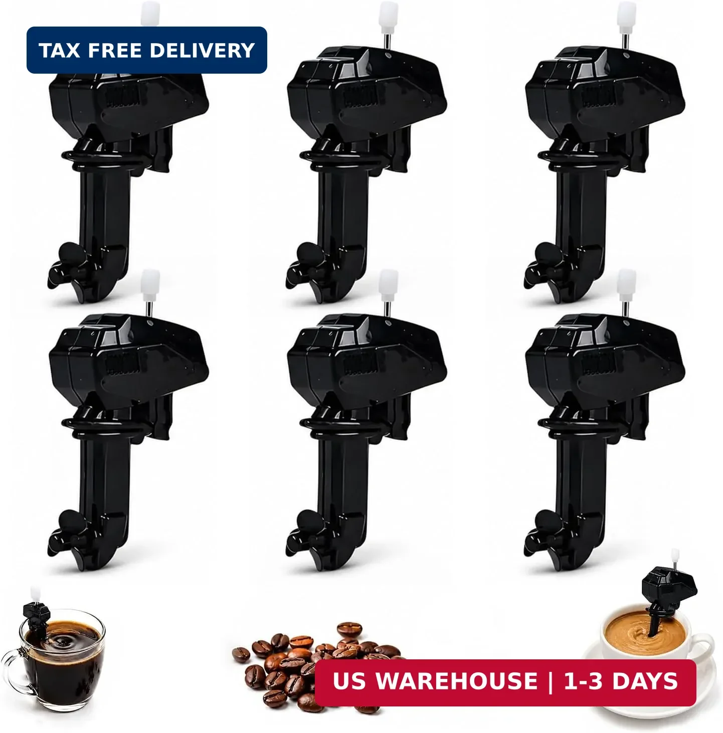 Wind Up Outboard Motor Coffee Mixer