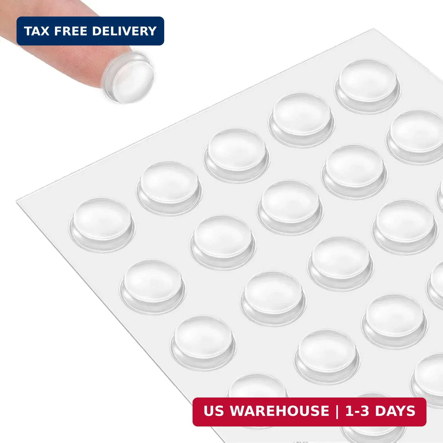 Silicone 160 Pcs Cabinet Door Bumpers Round, 1/2″ Diameter Self Adhesive Clear C