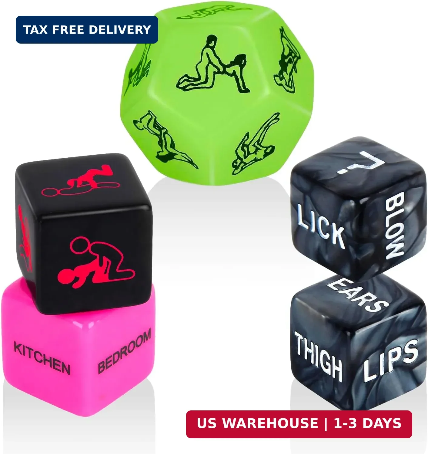 Share Sex Dice Set, Sex Game Positon Dice Adult Dice Game for Date Night Positio