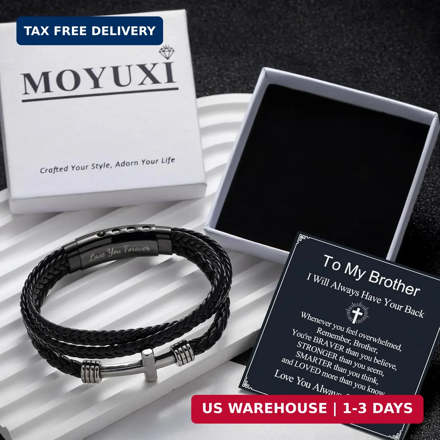 Bracelet Gifts for Son Dad Brother Husband Lettering Love You Forever Bracelets