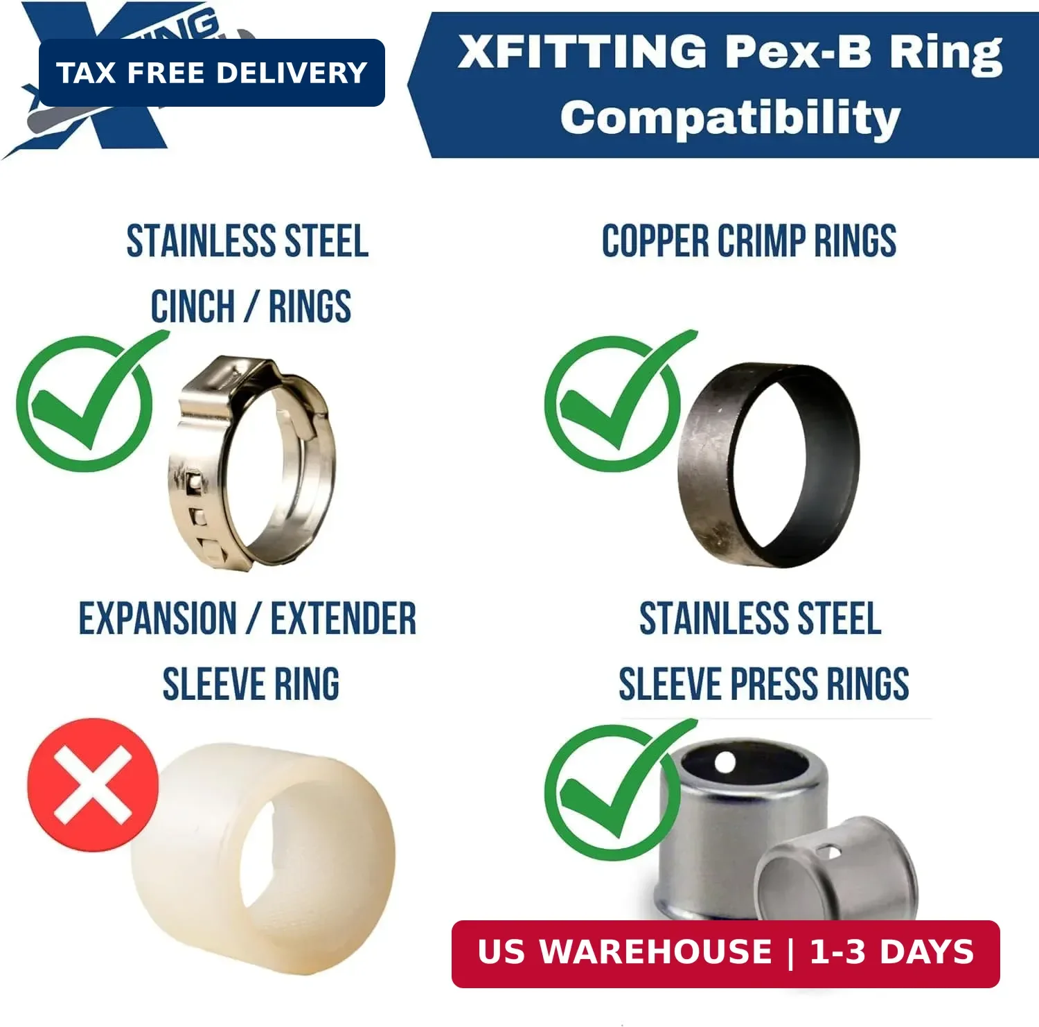 XFITTING 1/2" Pex x 3/4 GHT Sillcocks, GHT (Garden Hose Threaded) - Brass 26-2-1 810097205536