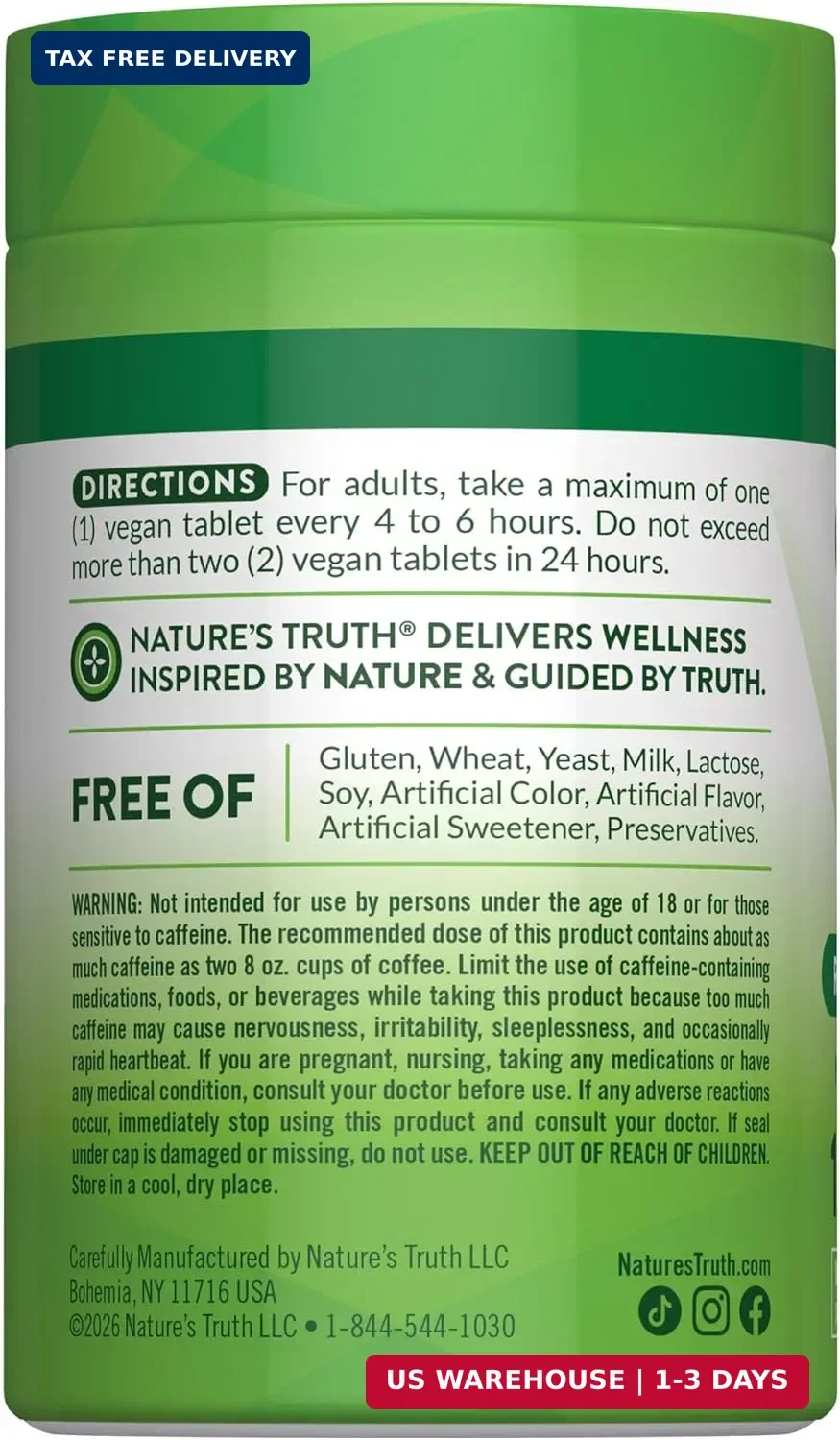 Nature's Truth Caffeine Pills