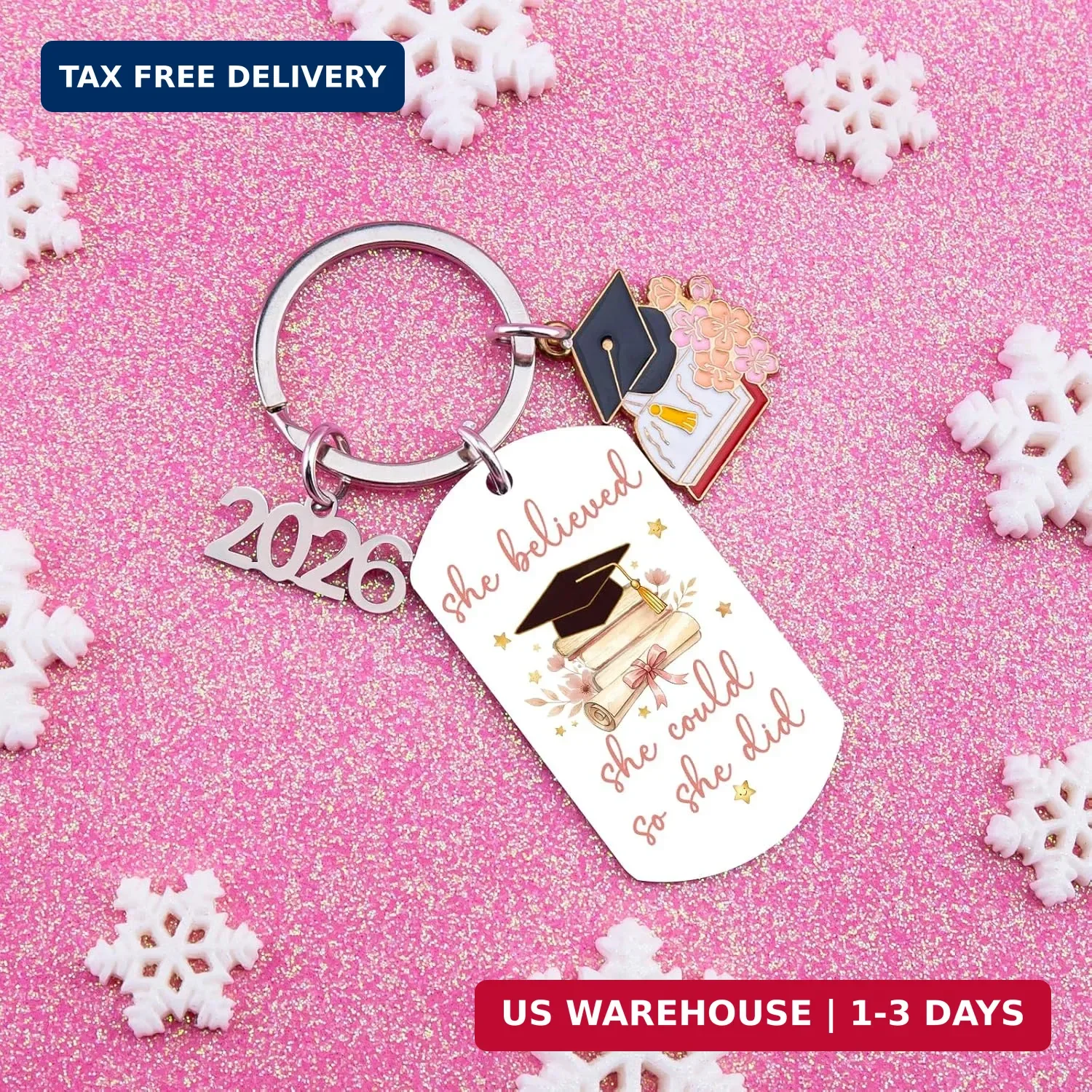 Class Of 2026 Gifts Keychain 2026 Graduation Gifts for Hers Him Senior High Scho