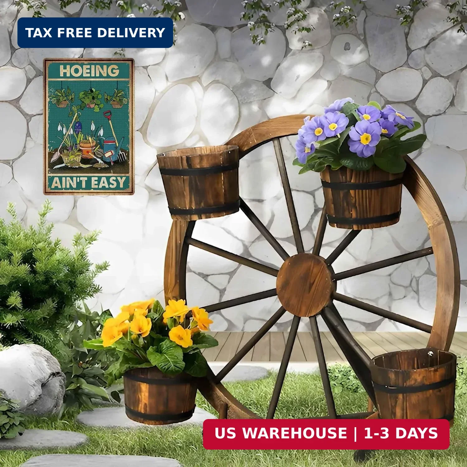 Artlunar Funny Garden Sign Outside Decor - Humorous Gardening Gift for Women Ent 717110740862