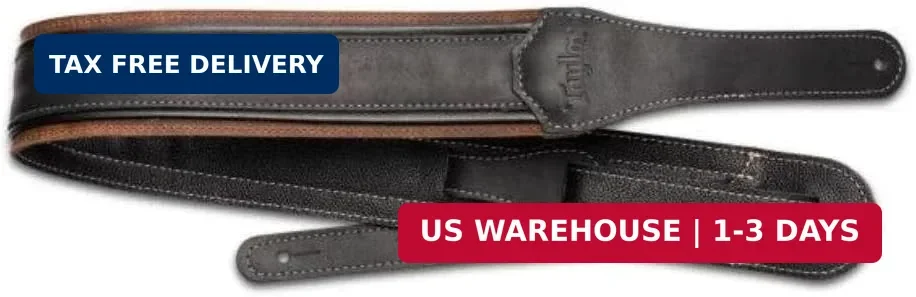 Taylor American Dream Leather Guitar Strap - Brown/Black