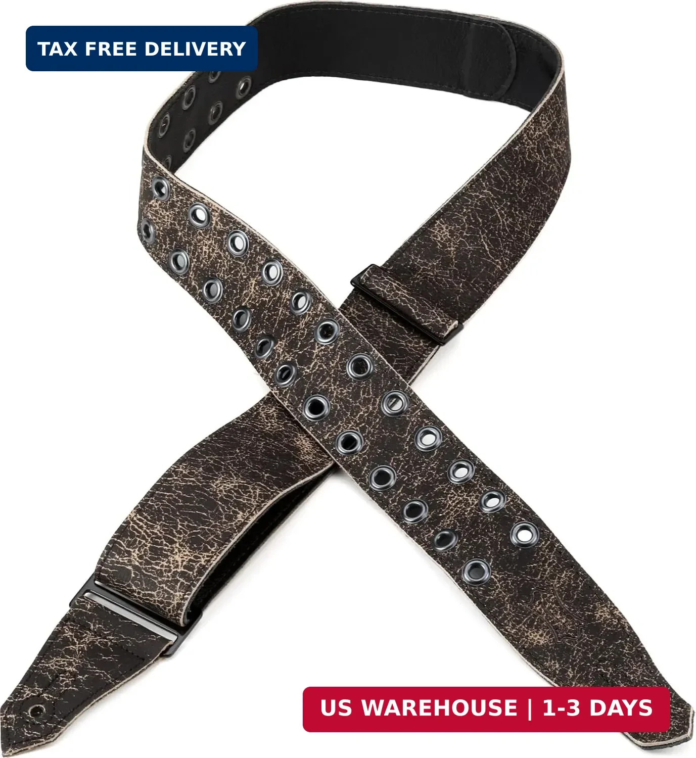 Levy's Leathers 2.5" Wide Rebel Leathers Series Genuine Leather Guitar Strap